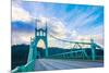 St. John's Bridge in Portland Oregon, Usa-diro-Mounted Photographic Print