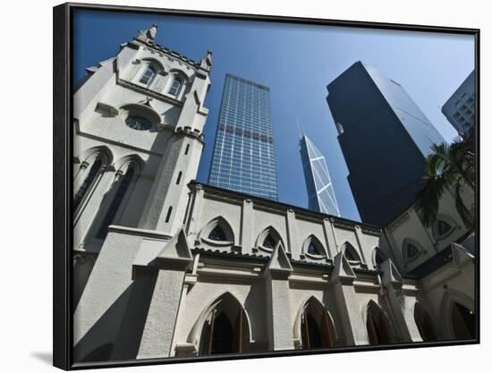 St. John's Cathedral, 1850, the Oldest Anglican Church in East Asia, Central, Hong Kong, China-Amanda Hall-Framed Photographic Print