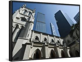 St. John's Cathedral, 1850, the Oldest Anglican Church in East Asia, Central, Hong Kong, China-Amanda Hall-Framed Photographic Print