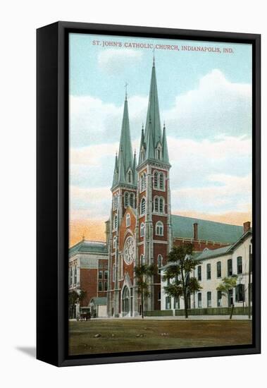 St. John's Cathedral, Indianapolis, Indiana-null-Framed Stretched Canvas