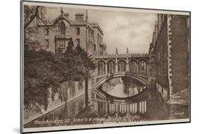 St John's College, Bridge of Sighs, Cambridge-null-Mounted Photographic Print