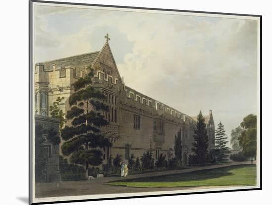 St. John's College, 'History of Oxford', Engraved by J. Hill, Pub. by R. Ackermann, 1813-Frederick Mackenzie-Mounted Giclee Print