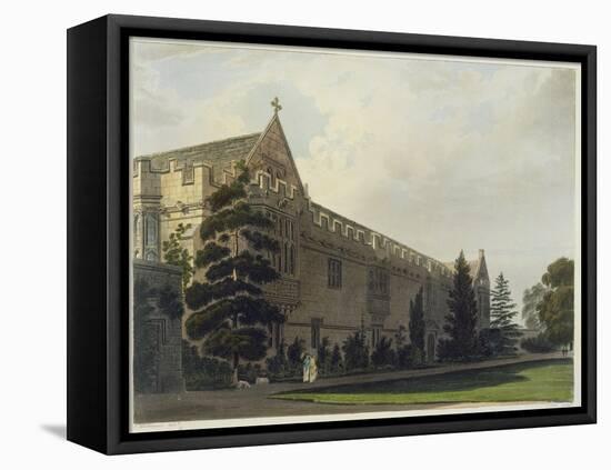 St. John's College, 'History of Oxford', Engraved by J. Hill, Pub. by R. Ackermann, 1813-Frederick Mackenzie-Framed Stretched Canvas