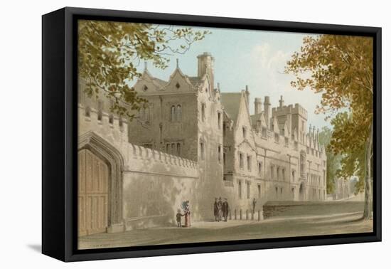 St. John's College - Oxford-English School-Framed Stretched Canvas