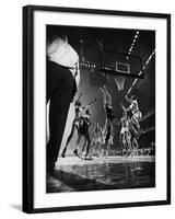 St. John's Defeating Bradley in a Basketball Game at Madison Square Garden-Gjon Mili-Framed Premium Photographic Print