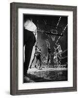 St. John's Defeating Bradley in a Basketball Game at Madison Square Garden-Gjon Mili-Framed Photographic Print