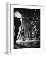 St. John's Defeating Bradley in a Basketball Game at Madison Square Garden-Gjon Mili-Framed Photographic Print