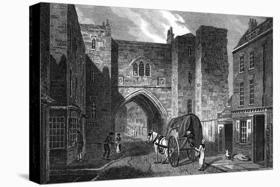 St John's Gate 1815-JP Neale-Stretched Canvas