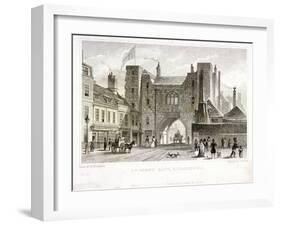 St John's Gate, Clerkenwell, London, 1829-James B Allen-Framed Giclee Print