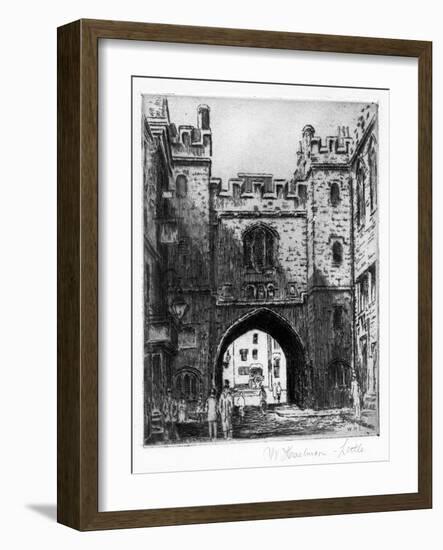 St John's Gateway, London, Late 19th Century-WH Little-Framed Giclee Print