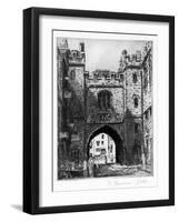 St John's Gateway, London, Late 19th Century-WH Little-Framed Giclee Print