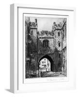 St John's Gateway, London, Late 19th Century-WH Little-Framed Giclee Print