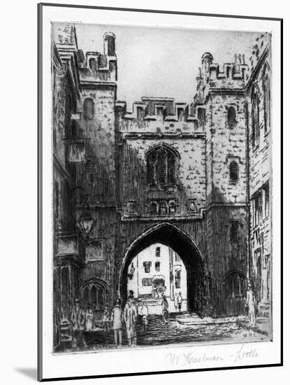 St John's Gateway, London, Late 19th Century-WH Little-Mounted Giclee Print