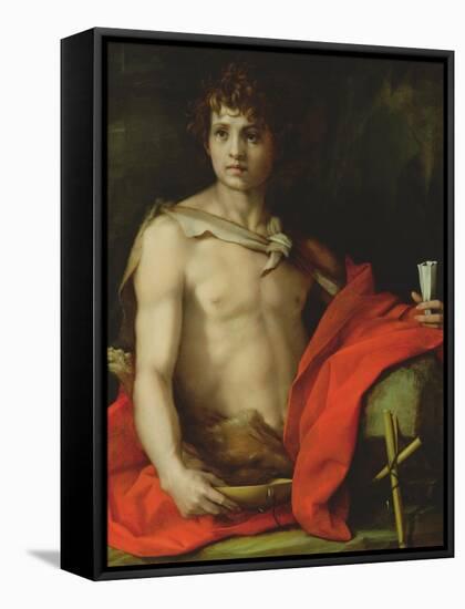 St. John the Baptist, 1522-Andrea del Sarto-Framed Stretched Canvas