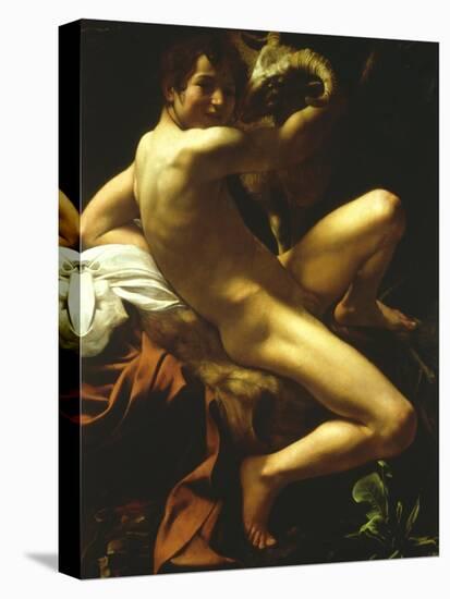 St John the Baptist, 1602-Caravaggio-Stretched Canvas