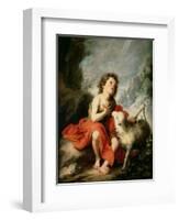 St. John the Baptist as a Child, c.1665-Bartolome Esteban Murillo-Framed Giclee Print