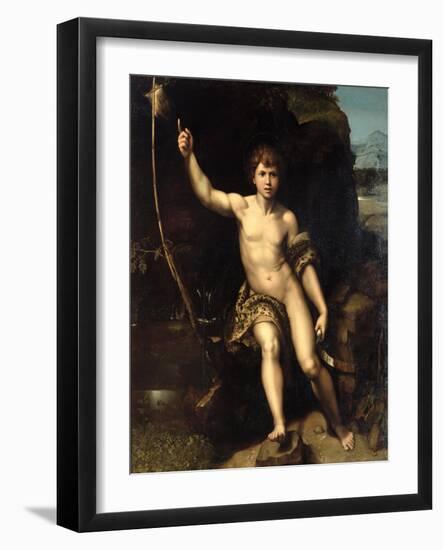 St. John the Baptist in the Desert, c.1518-20-Raphael-Framed Giclee Print