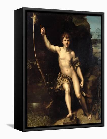 St. John the Baptist in the Desert, c.1518-20-Raphael-Framed Stretched Canvas