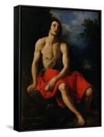 St. John the Baptist in the Desert-Cristofano Allori-Framed Stretched Canvas