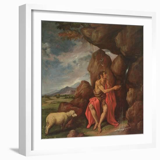 St. John the Baptist in the Desert-Pedro Orrente-Framed Premium Giclee Print