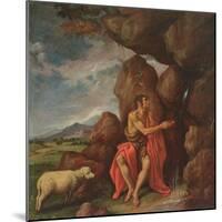 St. John the Baptist in the Desert-Pedro Orrente-Mounted Premium Giclee Print