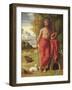 St. John the Baptist in the Wilderness, C.1525-Ortolano-Framed Giclee Print