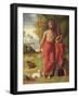 St. John the Baptist in the Wilderness, C.1525-Ortolano-Framed Giclee Print