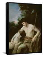 St. John the Baptist in the Wilderness, C.1625-Guido Reni-Framed Stretched Canvas