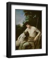 St. John the Baptist in the Wilderness, C.1625-Guido Reni-Framed Giclee Print