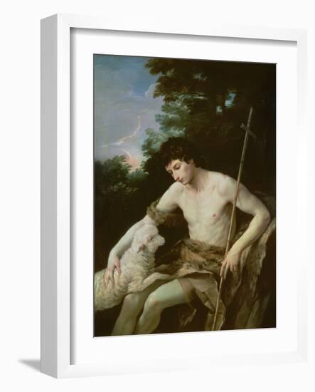 St. John the Baptist in the Wilderness, C.1625-Guido Reni-Framed Giclee Print