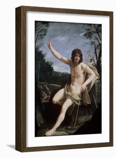 St. John the Baptist in the Wilderness, C.1636-37-Guido Reni-Framed Giclee Print