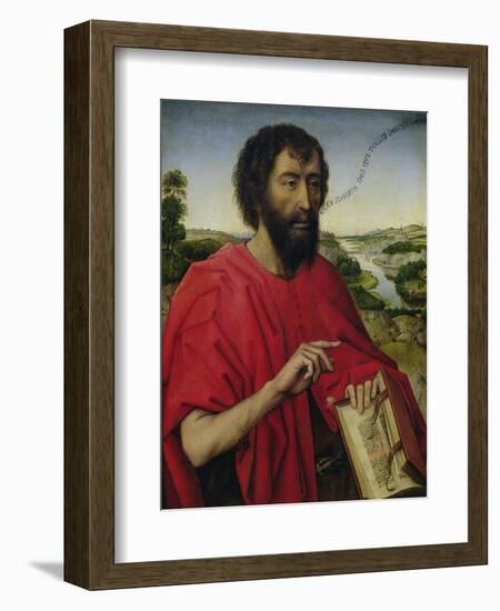 St. John the Baptist, Left Hand Panel of the Triptych of the Braque Family-Rogier van der Weyden-Framed Giclee Print