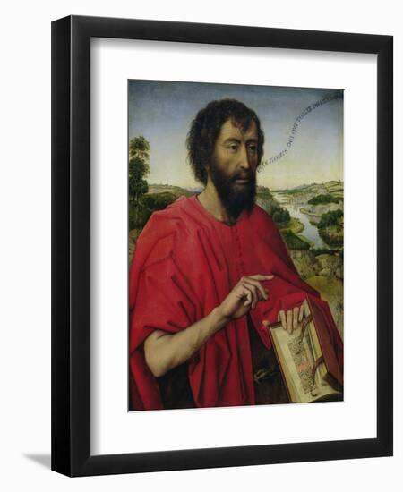 St. John the Baptist, Left Hand Panel of the Triptych of the Braque Family-Rogier van der Weyden-Framed Giclee Print