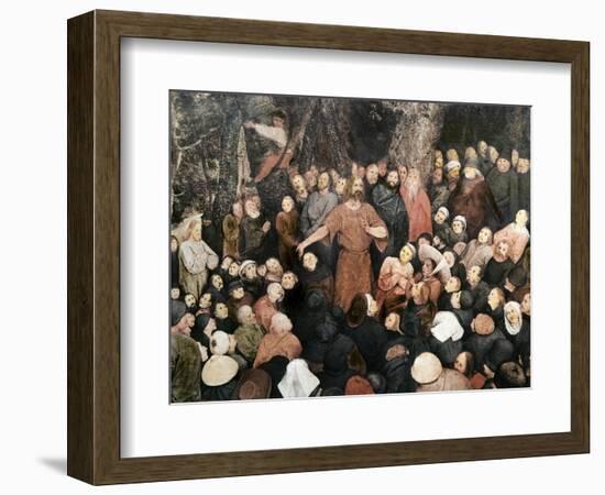 St. John the Baptist Preaching, c.1565-7-Pieter Bruegel the Elder-Framed Giclee Print