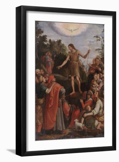 St. John the Baptist Preaching in the Wilderness, 1588 (Oil on Canvas Mounted on Aluminium Panel)-Santi Di Tito-Framed Giclee Print