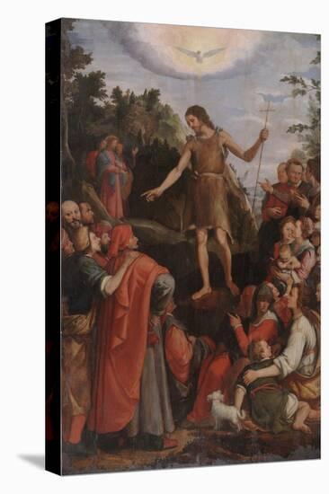 St. John the Baptist Preaching in the Wilderness, 1588 (Oil on Canvas Mounted on Aluminium Panel)-Santi Di Tito-Stretched Canvas