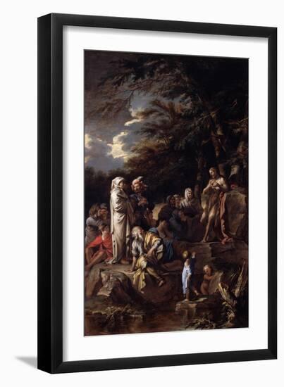 St. John the Baptist Preaching in the Wilderness, C.1660-Salvator Rosa-Framed Giclee Print