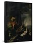 St. John the Baptist Preaching in the Wilderness-Pierre Louis Cretey Or Cretet-Framed Stretched Canvas