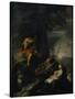 St. John the Baptist Preaching in the Wilderness-Pierre Louis Cretey Or Cretet-Stretched Canvas