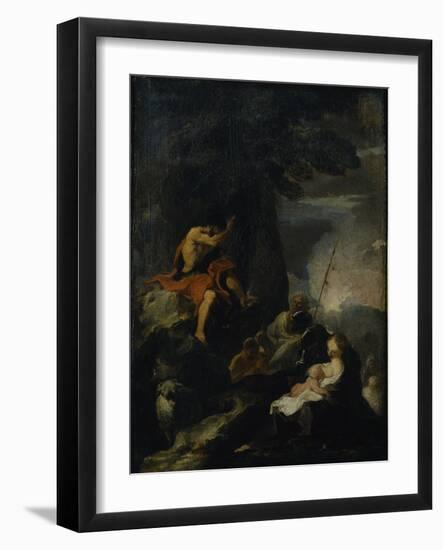 St. John the Baptist Preaching in the Wilderness-Pierre Louis Cretey Or Cretet-Framed Giclee Print