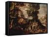 St John the Baptist Preaching to the Multitude-Abraham Bloemaert-Framed Stretched Canvas