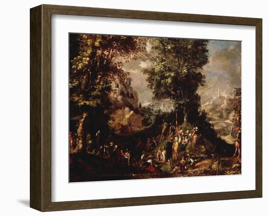 St John the Baptist Preaching to the Multitude-Abraham Bloemaert-Framed Giclee Print