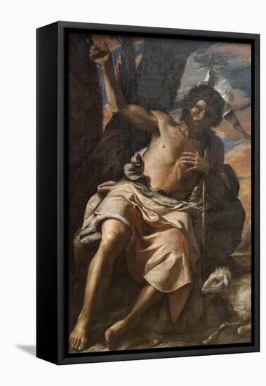 St. John the Baptist Preaching-Mattia Preti-Framed Stretched Canvas