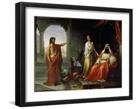 St. John the Baptist Rebuking Herod-Giovanni Fattori-Framed Giclee Print