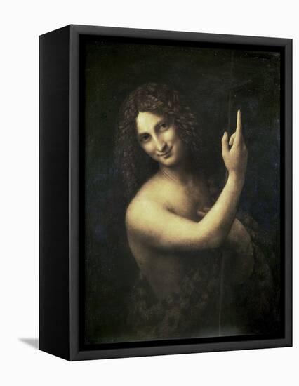 St. John the Baptist-Leonardo da Vinci-Framed Stretched Canvas