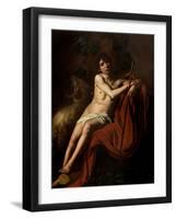 St. John the Baptist-Caravaggio-Framed Art Print