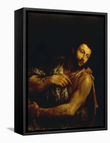 St John the Baptist-Leandro Da Ponte Bassano-Framed Stretched Canvas