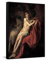 St. John the Baptist-Caravaggio-Framed Stretched Canvas