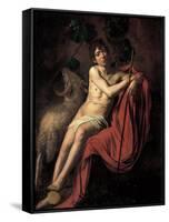 St. John the Baptist-Caravaggio-Framed Stretched Canvas