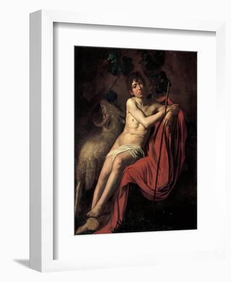 St. John the Baptist-Caravaggio-Framed Art Print